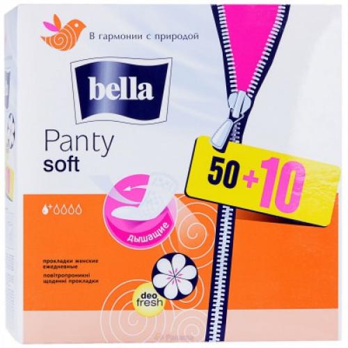 Прокладки ежедневные Bella Panty Soft 50+10шт